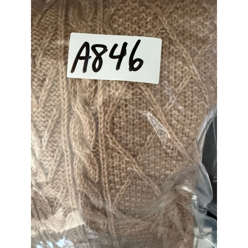 Women's Ann Taylor Brown Cable Knit Hoodie Sweater XXL